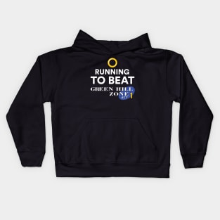 Running to beat Green Hill Zone Kids Hoodie